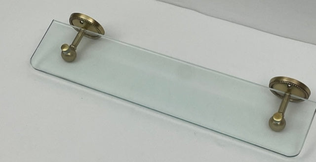GLASS SHELF BEADED ANTIQUE BRASS (5756/AG)