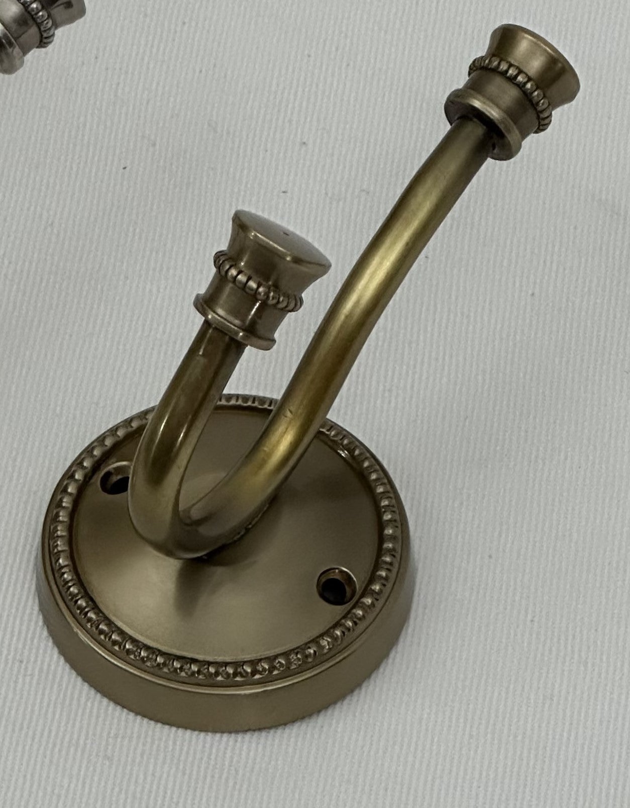 HOOK ROUND BEADED ANTIQUE BRASS NEW (24933)