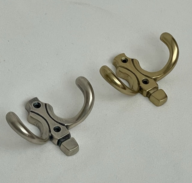 HOOK TWIN CLASSIC ANTIQUE BRASS (4566/AG)