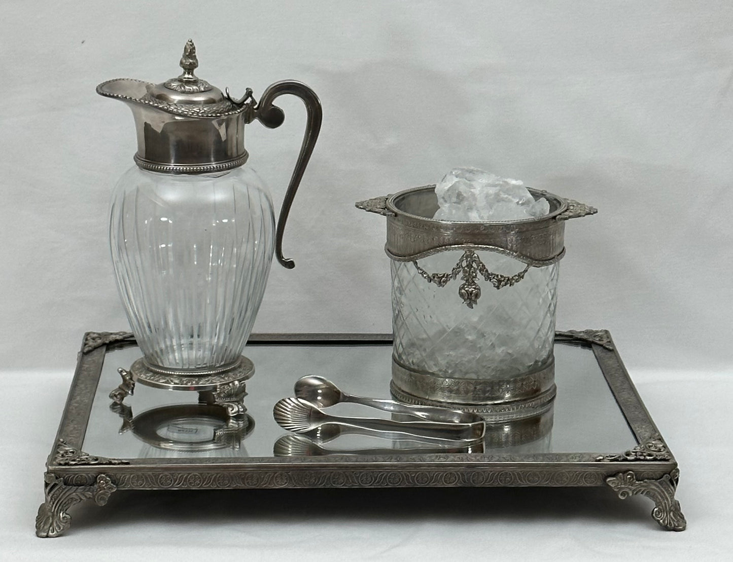 ICE BUCKET WITH TONGS BORDEAUX (N180)