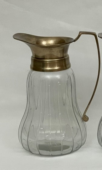 JUG FRENCH GLASS XL ANTIQUE BRASS (169812AB)