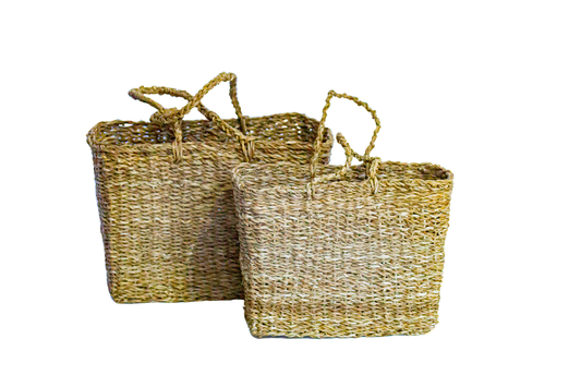 Small Rectangle Seagrass Shopping Basket