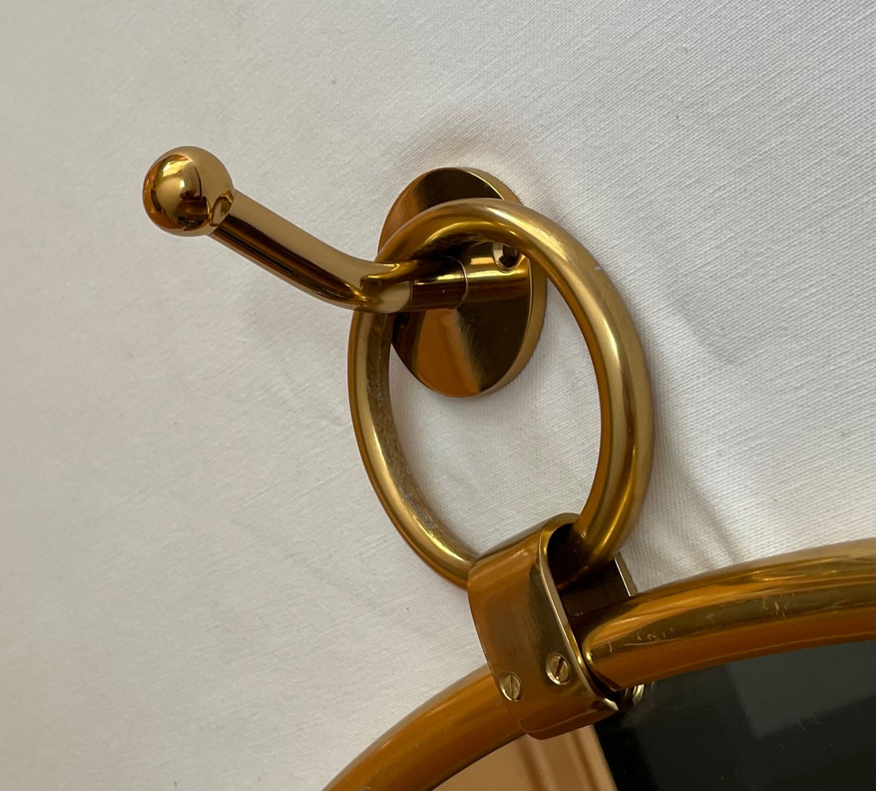 MIRROR ROUND CLASSIC W/HOOK ANT BR XXL (71-994-93)
