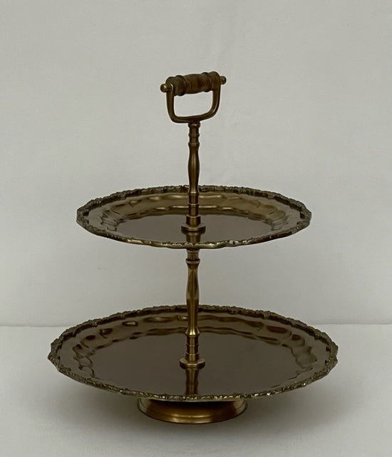 PATISSERIE 2 TIER TREASURE BRASS (19430)