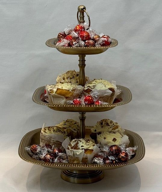 PATISSERIE 3 TIER ROYAL ANTIQUE BRASS (74-192-48)