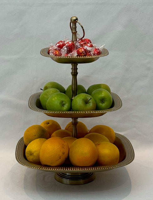 PATISSERIE 3 TIER ROYAL ANTIQUE BRASS (74-192-48)