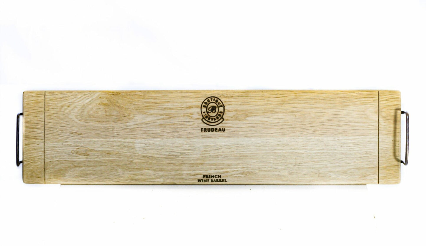 Oak Iron Handle Platter - Large