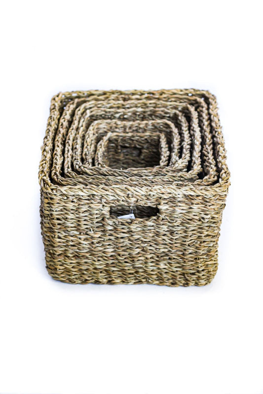 Small Seagrass Rectangular Kitchen Basket
