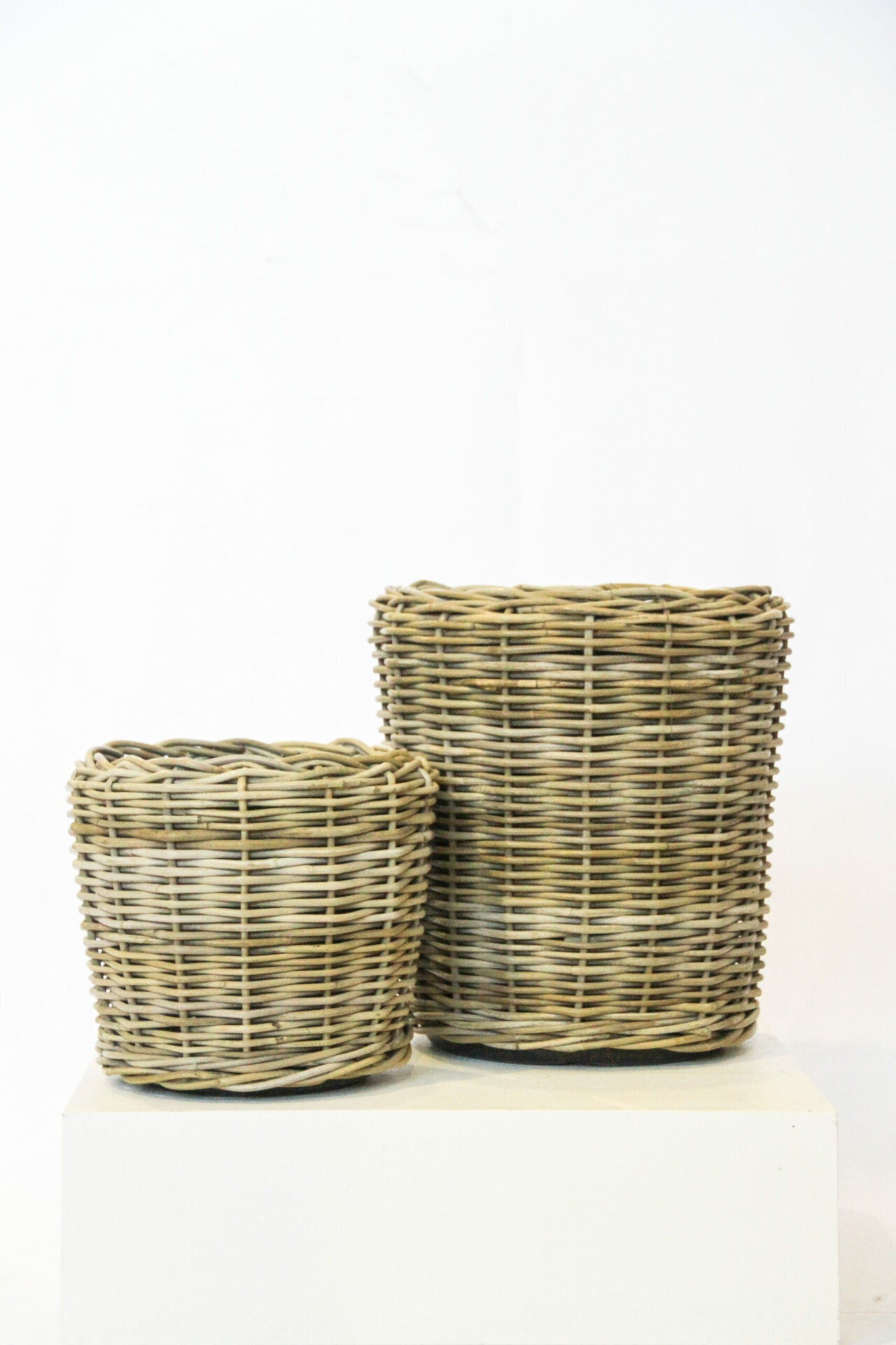 Small Rattan Planter with Lined Inner