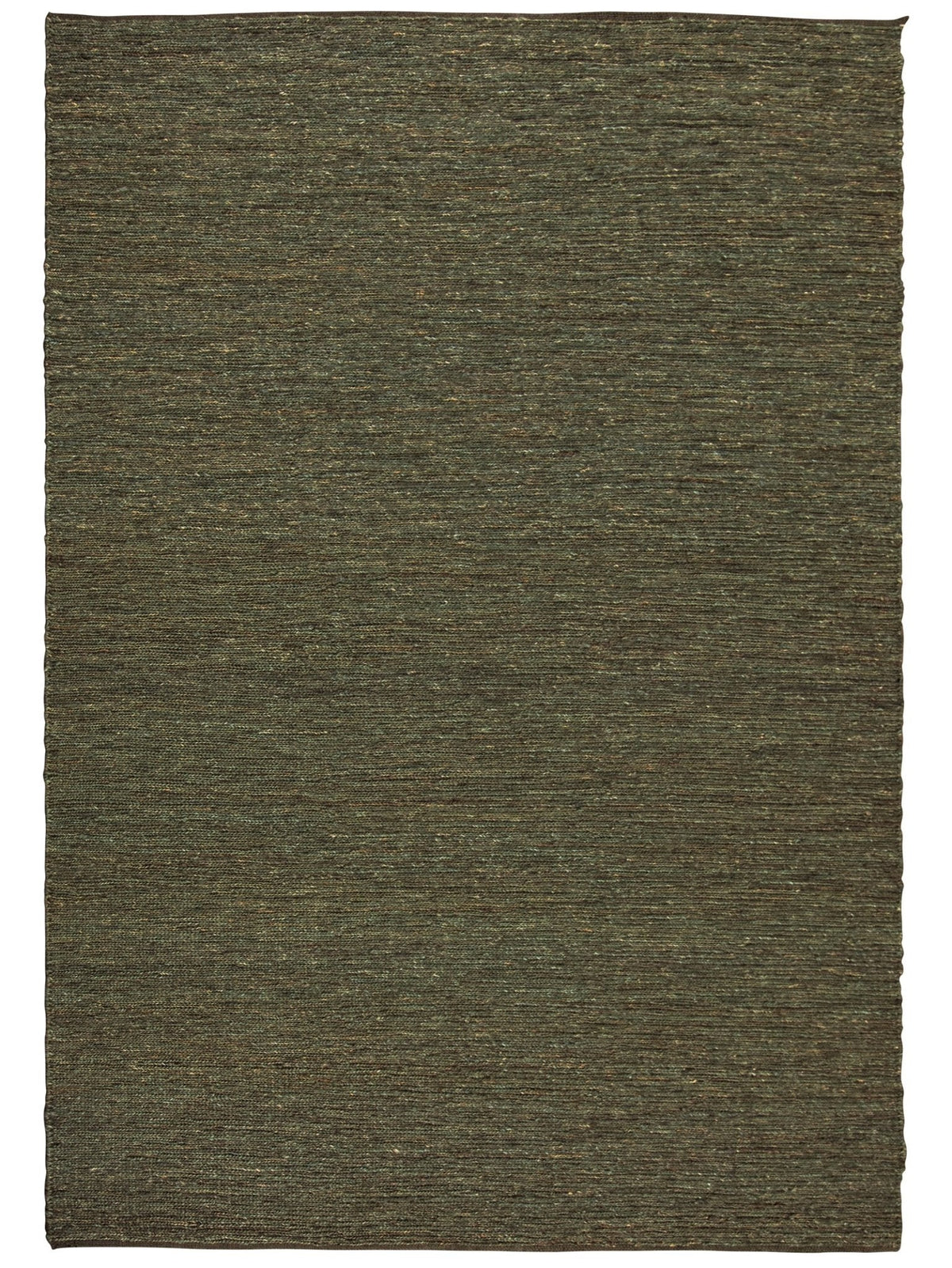 Sahara Rug in Kale, rectangular jute rug in deep olive green-brown with a flecked woven texture