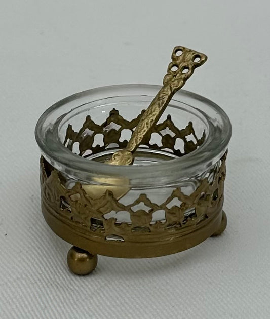 SALT POT QUEENS ANTIQUE BRASS (24998)
