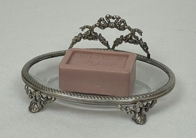 SOAP DISH BOW & ROSES (ST-165)