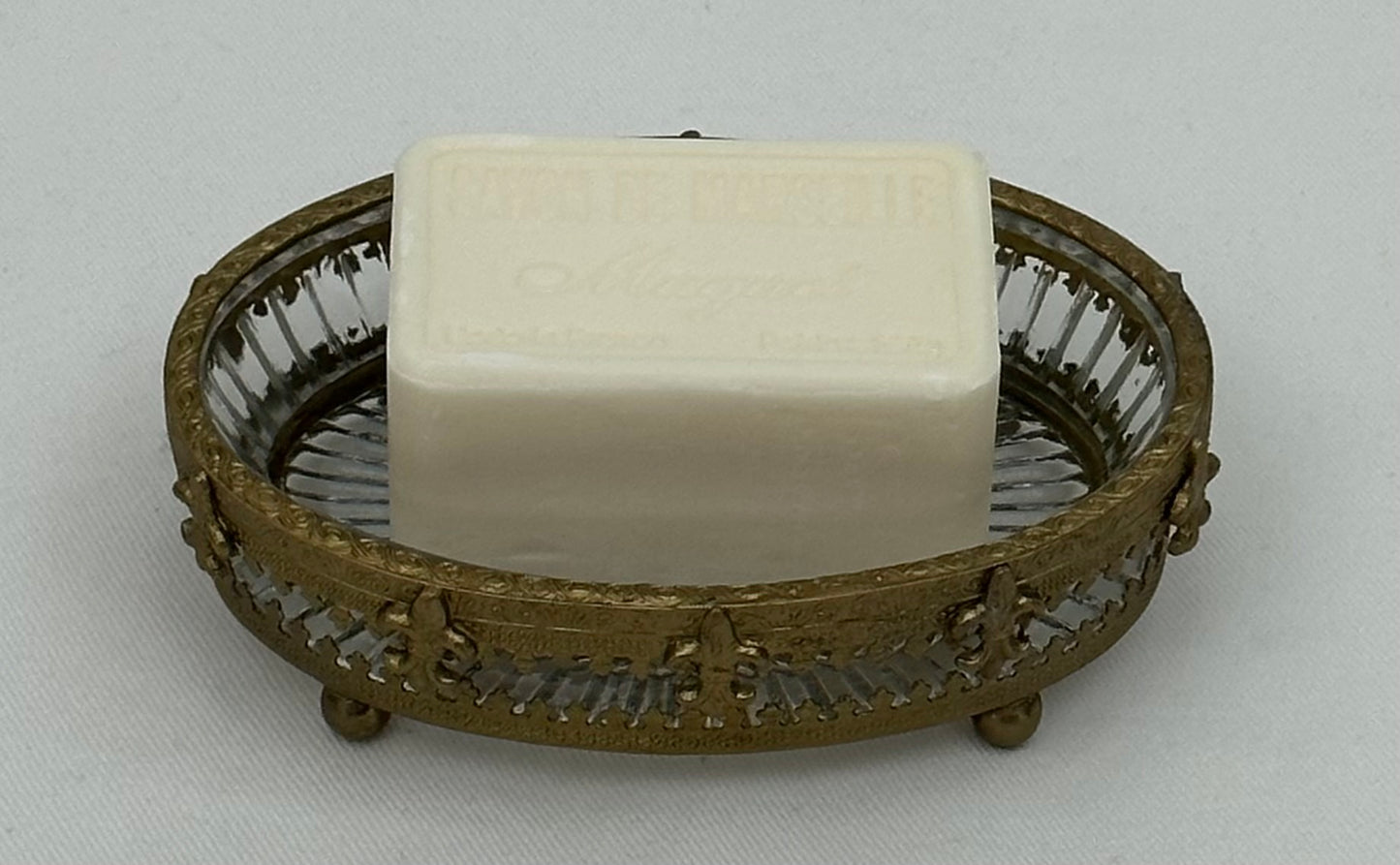 SOAP DISH FLEUR ANTIQUE BRASS (N171)
