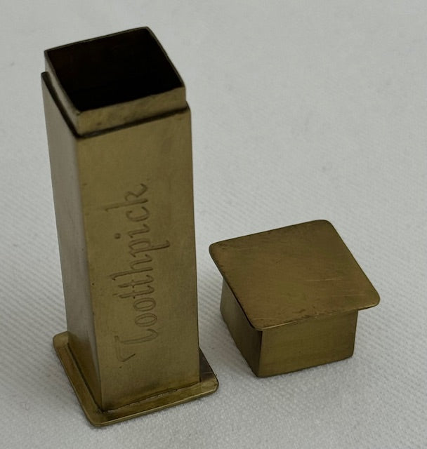 TOOTH PICK HOLDER SQUARE ANTIQUE BRASS (26802AB)