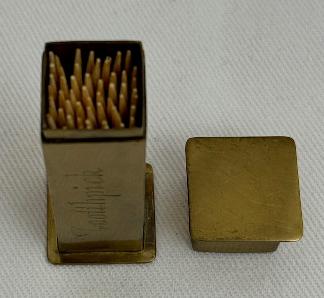 TOOTH PICK HOLDER SQUARE ANTIQUE BRASS (26802AB)