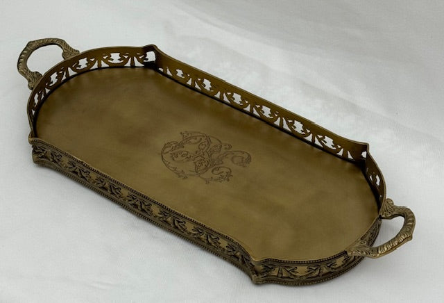 TRAY PERFUME ANTIQUE BRASS (HB8513)