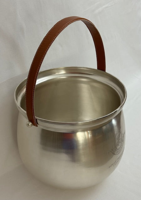 WINE COOLER CRISTAL WITH TAN HANDLE (SR4012)