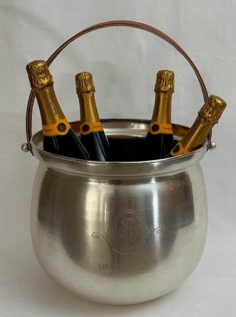 WINE COOLER CRISTAL WITH TAN HANDLE (SR4012)